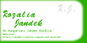 rozalia jandek business card